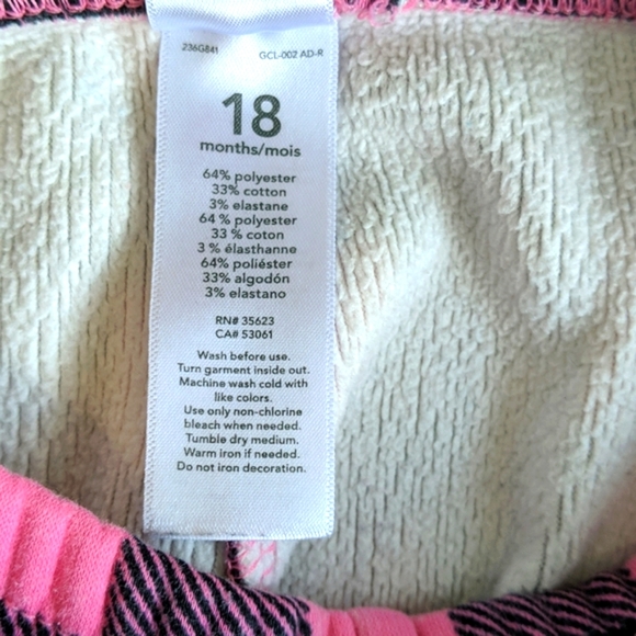 carter's warm lined plaid leggings 18 months baby girl - Picture 4 of 6